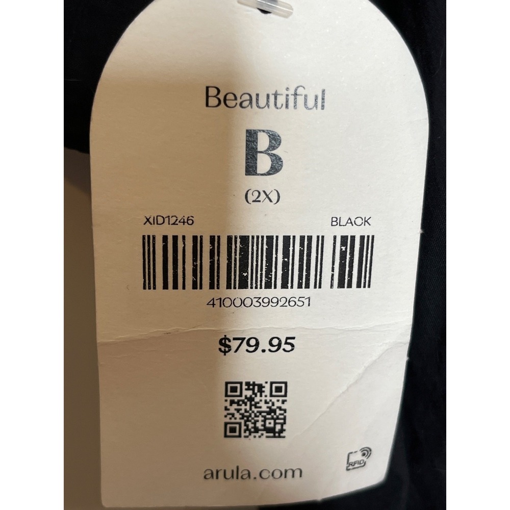 Arula Black Cutout Mini Dress NWT Size B 18/20 Plus Size Puff Sleeve - Picture 7 of 10